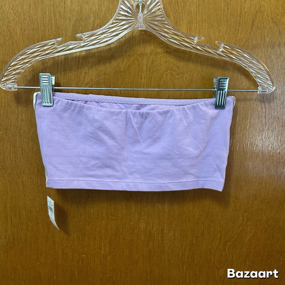 New Aerie Lavender Purple Striped Strapless Tube Top Double Lined Women’s Small - Picture 2 of 6